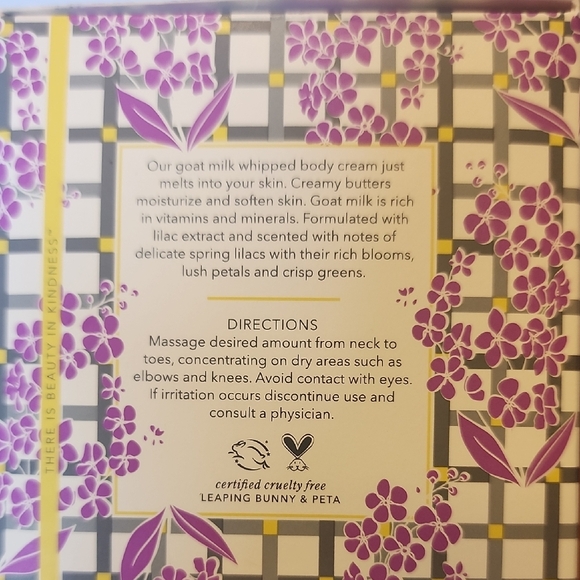 Beekman 1802 Lilac Dream Goat Milk Whipped Body Cream - Cream - Picture 3 of 4